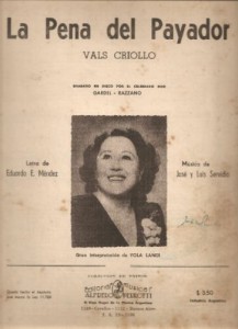 Partitura de um Vals Criollo